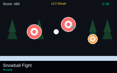 Snowball Fight — aim and hit targets